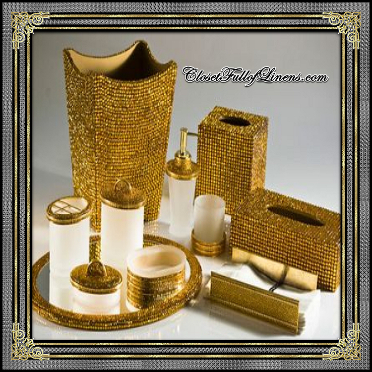 Empire Pave Gold Bath Accessories