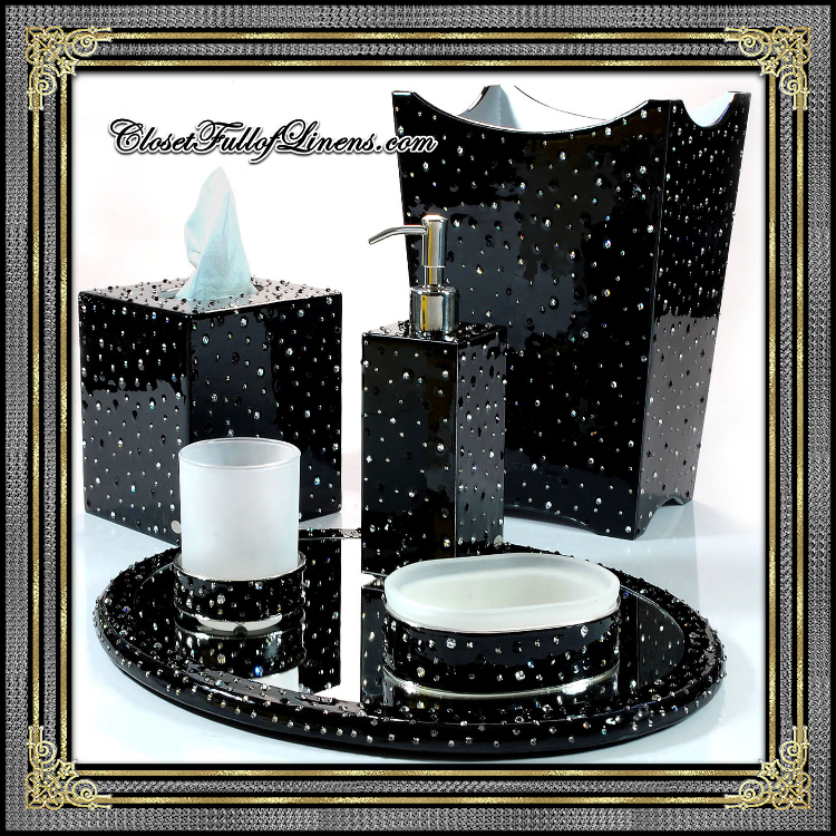 Stardust Black Bath Accessories