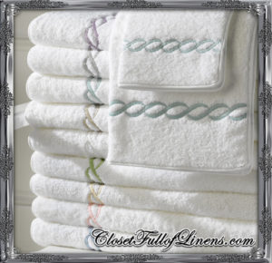 Class Chain Bath Towels by Matouk at Closet Full of Linens