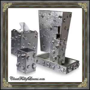 Silver Contessa Bath Accessories