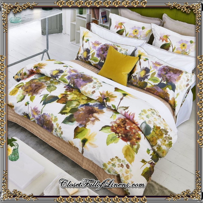 Palace Flower Birch Duvet Cover, Shams and Sheets