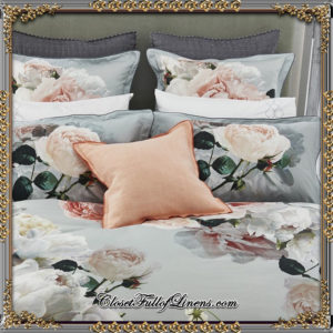 Peonia Grande Zinc Duvet Cover, Shams and Sheets