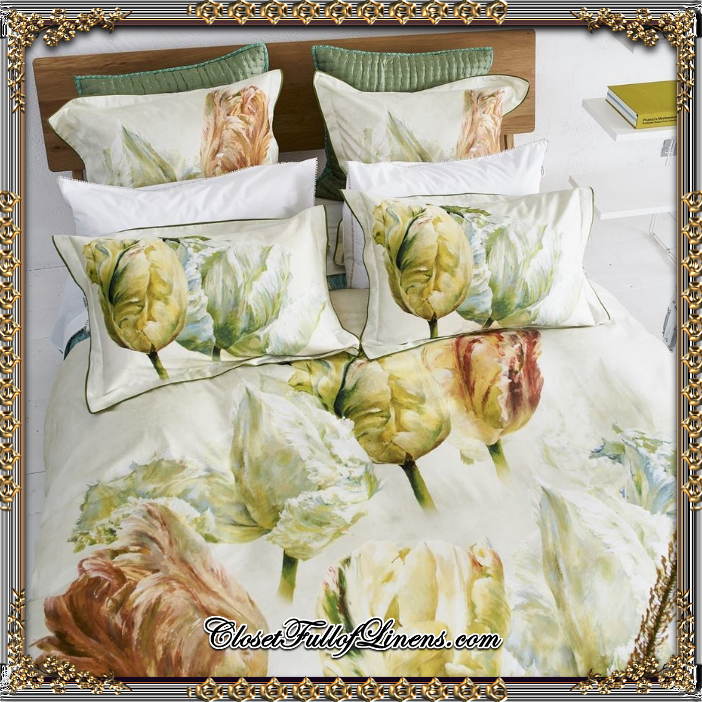 Spring Tulip Buttermilk Duvet Cover, Shams and Sheets
