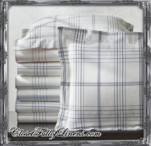 August Plaid bedding colors matouk